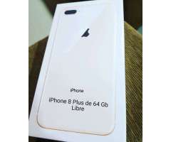 Iphone 8 Plus dorado de 64 gb