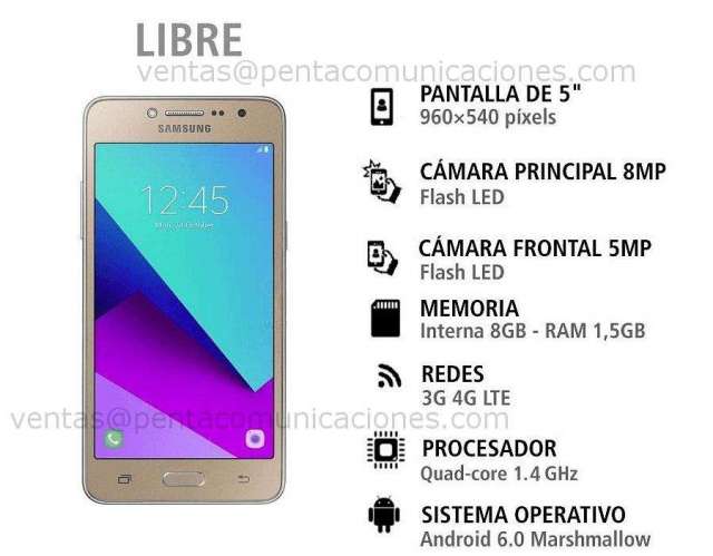 A precio de REGALO!!! NUEVO Samsung Galaxy J2 PRIME 4G LTE MODELO 2017 CON FLASH...